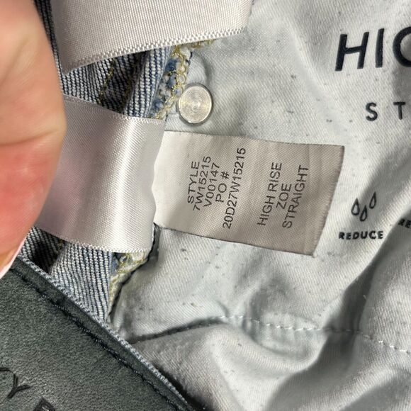 Lucky Brand High Rise Zoe Straight Leg Denim Jeans Size 10/30L Womens 28x30 - Picture 3 of 14